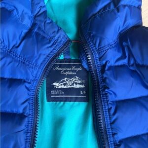 American Eagle Outfitters Blue Puffer Jacket